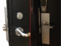 Lock change from mortise lock To leaver and key pad front